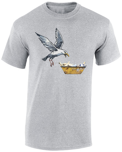 Seagull banksy mens shirt - seagull,
