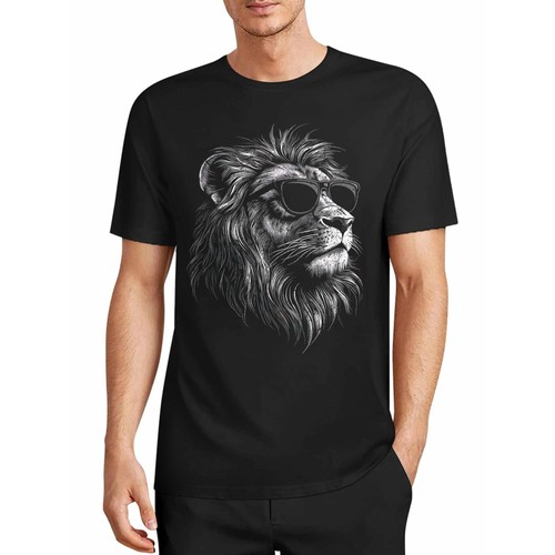 Cool lion with - cool, sunglasses