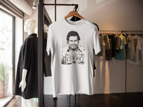 Pablo escobar mugshot shirt - mugshot, t-shirt
