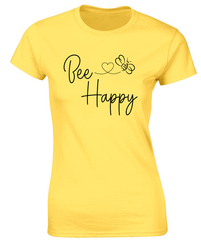 Bee happy ladies - t, shirt