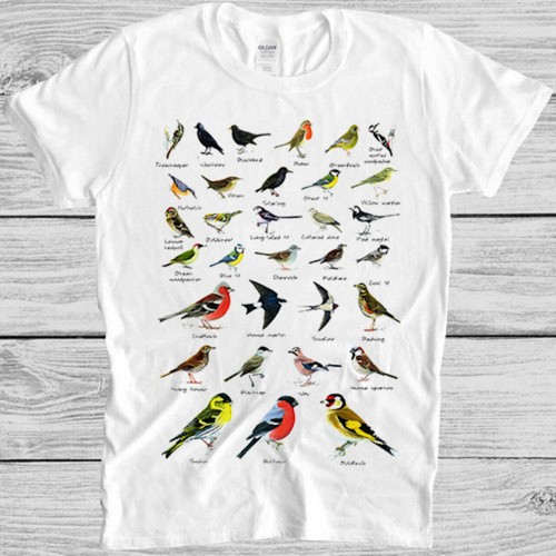 Garden birds shirt british - t,